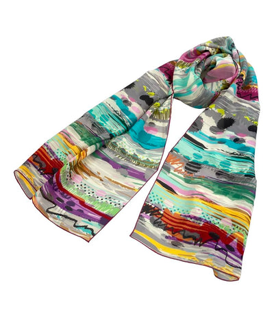 美品 サルヴァトーレフェラガモ ストール シルク100% レディース Salvatore Ferragamo