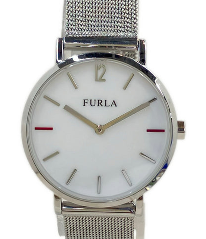美品 FURLA 腕時計 クオーツ ホワイト レディース メンズ フルラ