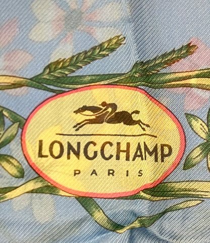 Longchamp スカーフ シルク100% 花柄 レディース ロンシャン