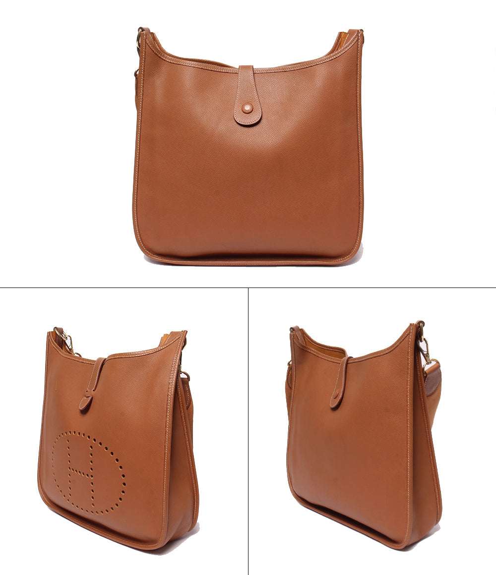 HERMES ショルダーバッグ 肩掛け 斜め掛け ゴールド金具  ▢A刻印 エヴリン I GM レディース エルメス