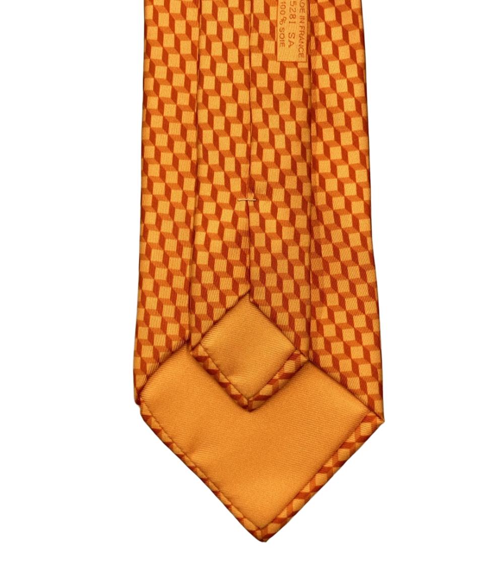 HERMES ネクタイ シルク100% メンズ エルメス