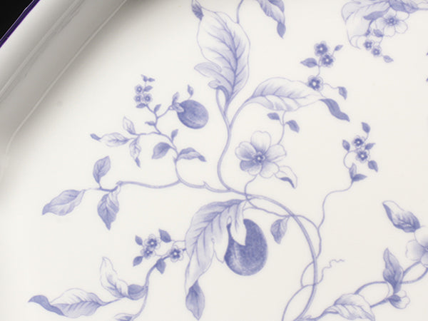 美品 WEDGWOOD オクタゴナルディッシュ 皿 24cm ブループラム ウエッジウッド