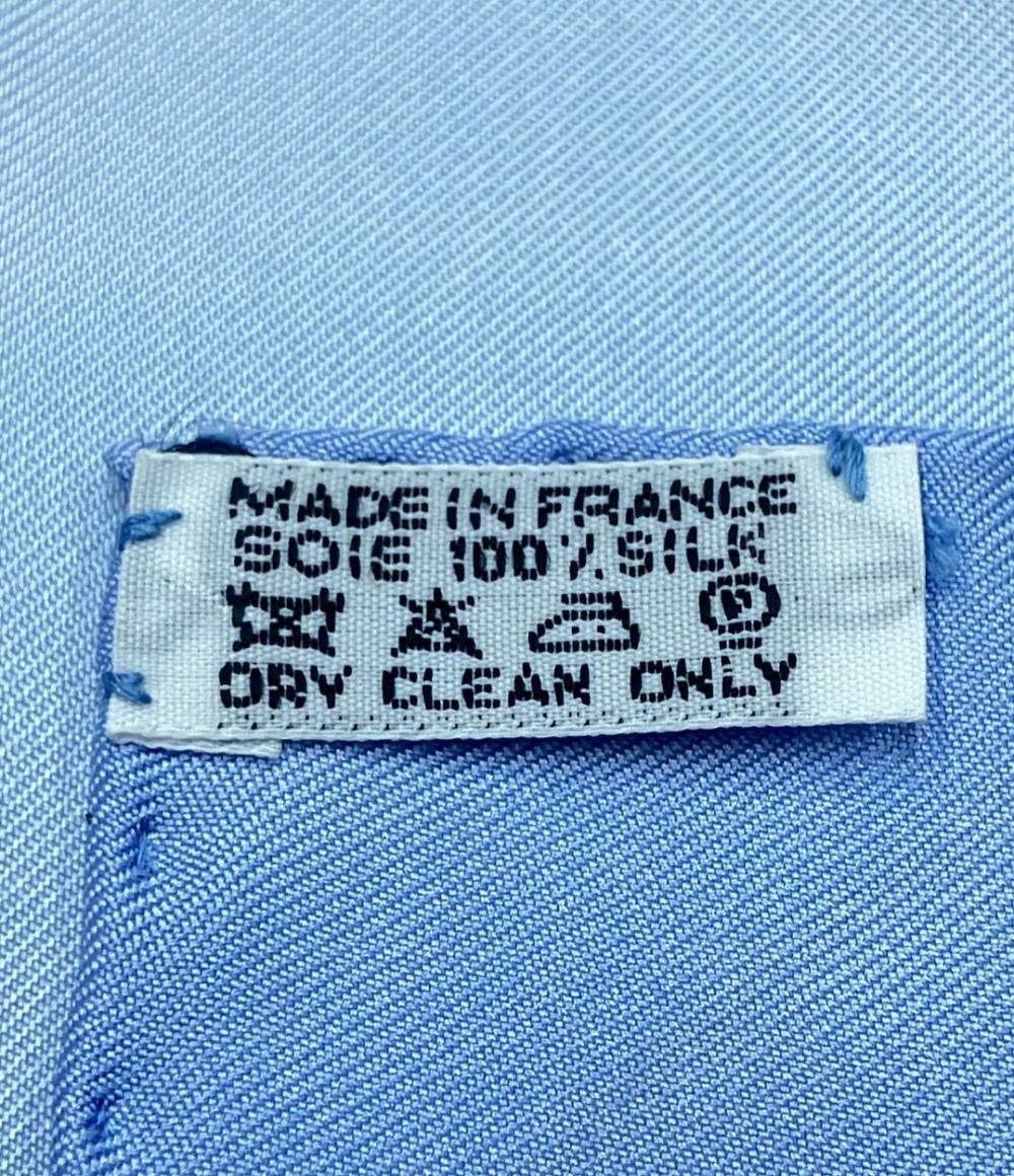美品 HERMES スカーフ シルク100% カレ90 GRANDS FONDS レディース エルメス