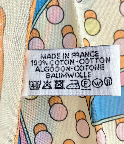 美品 HERMES ハンカチーフ カレ45 ガブロッシュ エレクトリック レディース エルメス