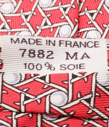 美品 エルメス ネクタイ シルク100％ 総柄 メンズ HERMES