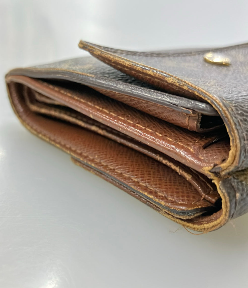 訳あり LOUIS VUITTON ダブルホック 二つ折り財布 ポルトフォイユ エリーズ モノグラム M61654 レディース ルイ・ヴィトン