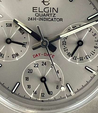 ELGIN 腕時計 クオーツ シルバー FK-366 メンズ エルジン