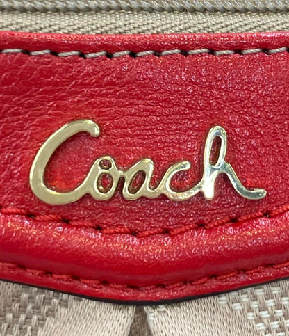 美品 COACH ショルダーバッグ 斜め掛け オプアート レディース コーチ