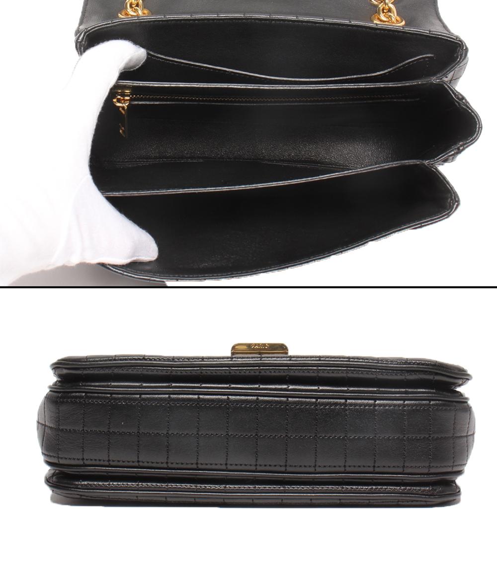 CELINE セリーヌ C スモール キルテッド チェーン ショルダーバッグ CELINE（セリーヌ） 【USED】美品 C スモール キルテッド チェーン