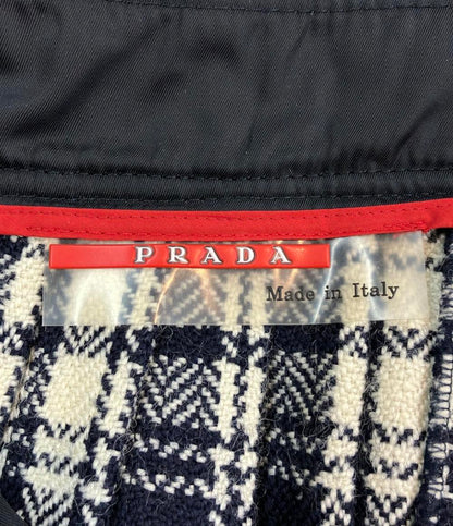 美品 プラダ チェック柄ラップスカート レディース SIZE 40 (M) PRADA