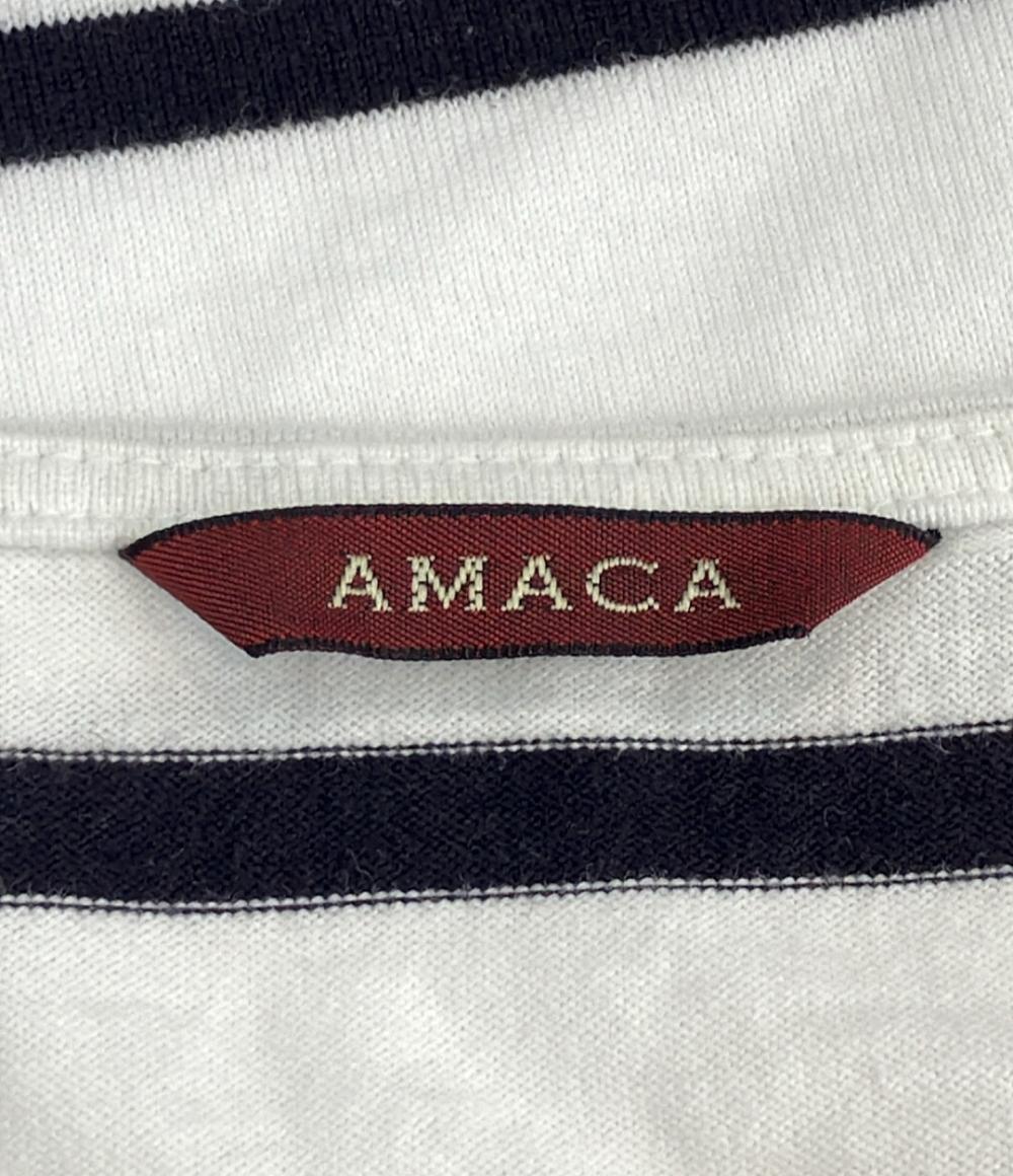 アマカ 半袖カットソー ボーダー柄 レディース SIZE 38 (S) AMACA