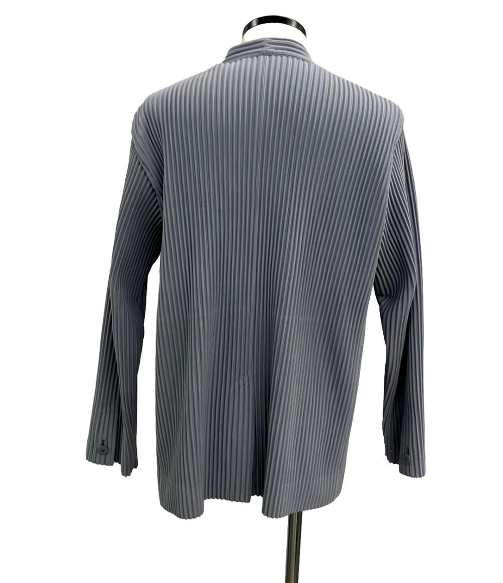 美品 オム プリッセ イッセイミヤケ ノーカラージャケット HP43JD151 メンズ SIZE 2 (M) HOMME PLISSE ISSEY MIYAKE