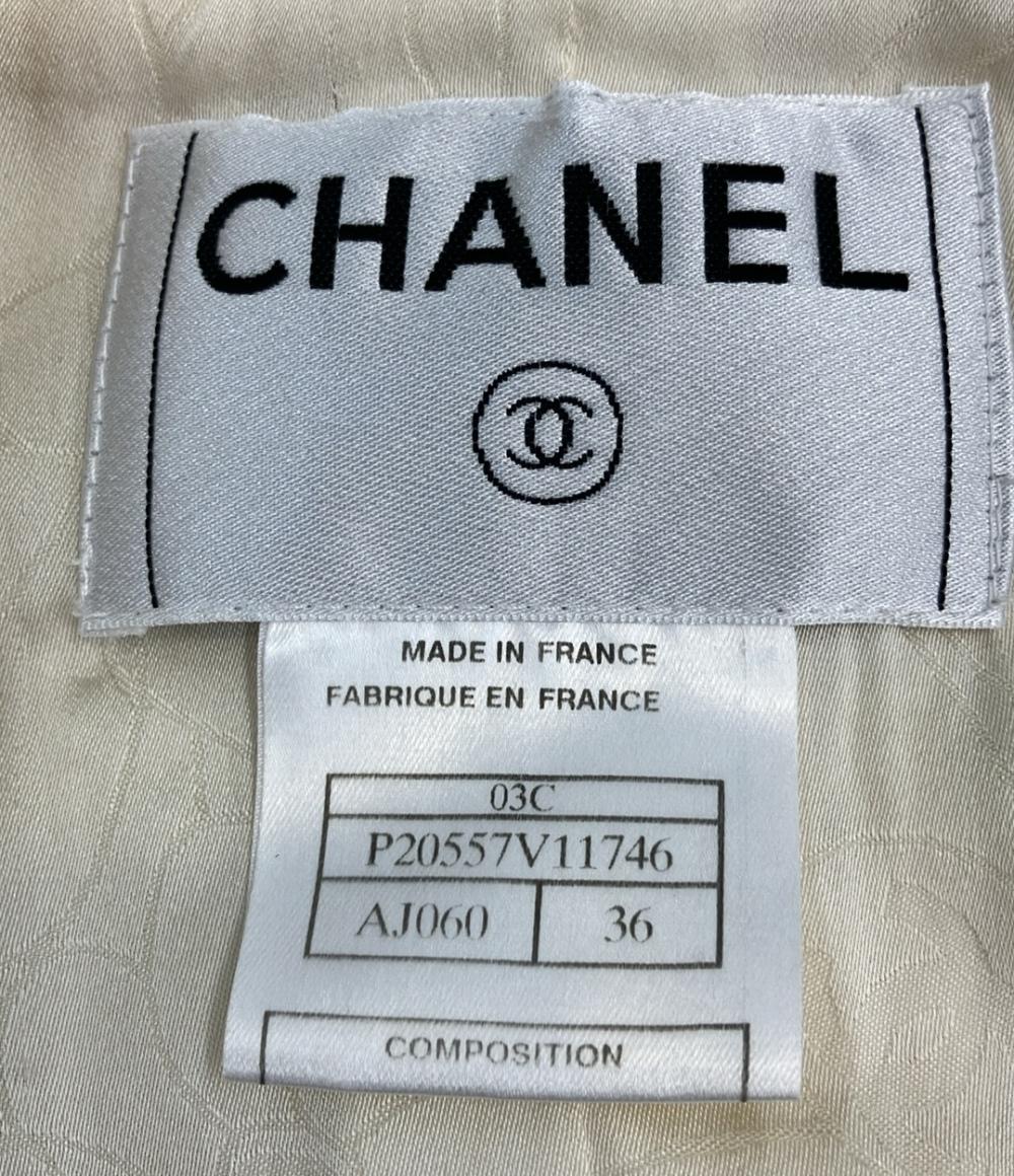 CHANEL テーラードジャケット アイボリー ウール P20557V11746 レディース SIZE 36 (S) シャネル