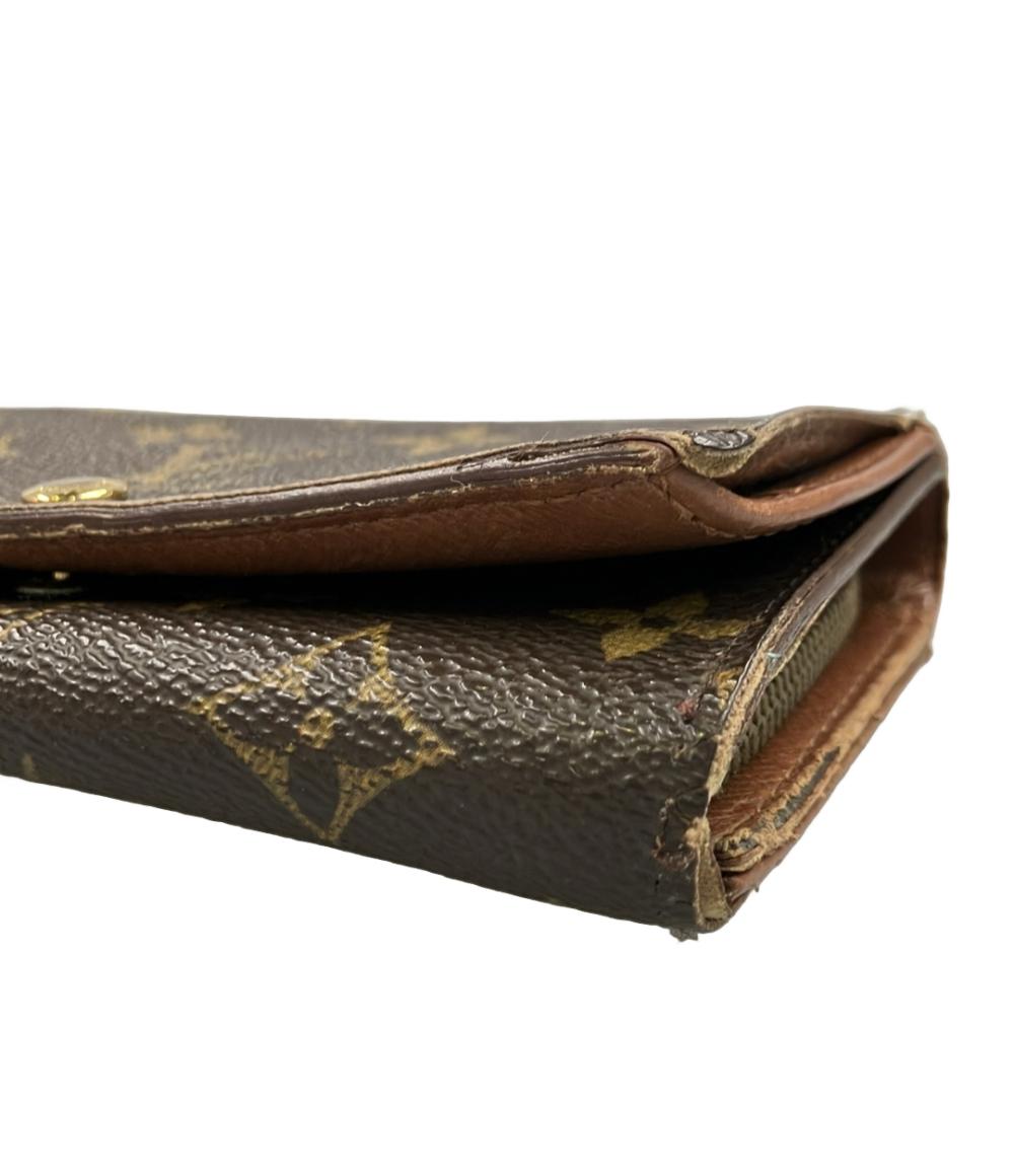 訳あり LOUIS VUITTON 二つ折り財布 ポルト モネ ビエ トレゾール モノグラム M61730 レディース ルイ・ヴィトン