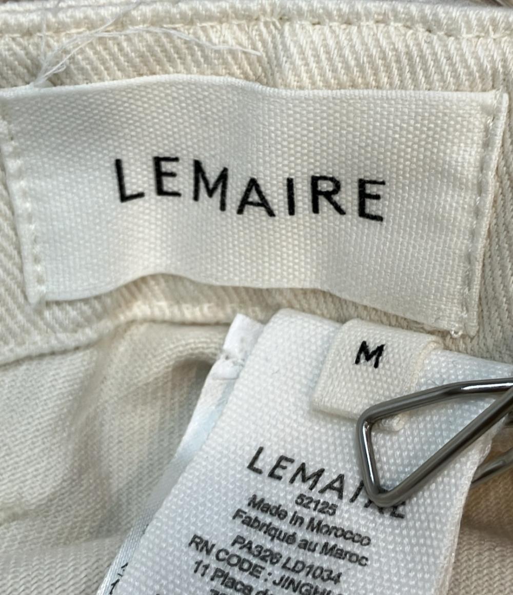 LEMAIRE デニムパンツ ホワイト コットン ワイド 1159-343-8696 メンズ SIZE M ルメール