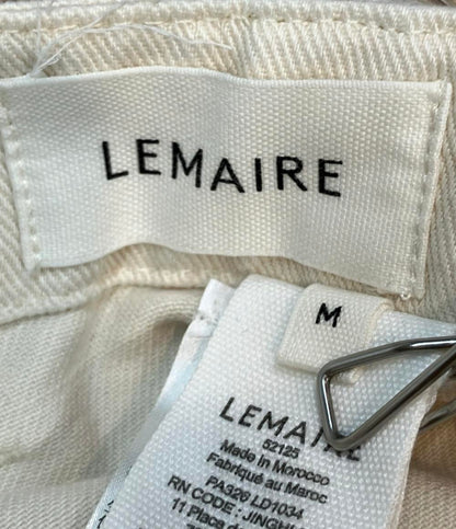 LEMAIRE デニムパンツ ホワイト コットン ワイド 1159-343-8696 メンズ SIZE M ルメール