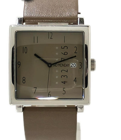 No Monday 腕時計 クオーツ ブラウン系 レディース メンズ ノーマンデー