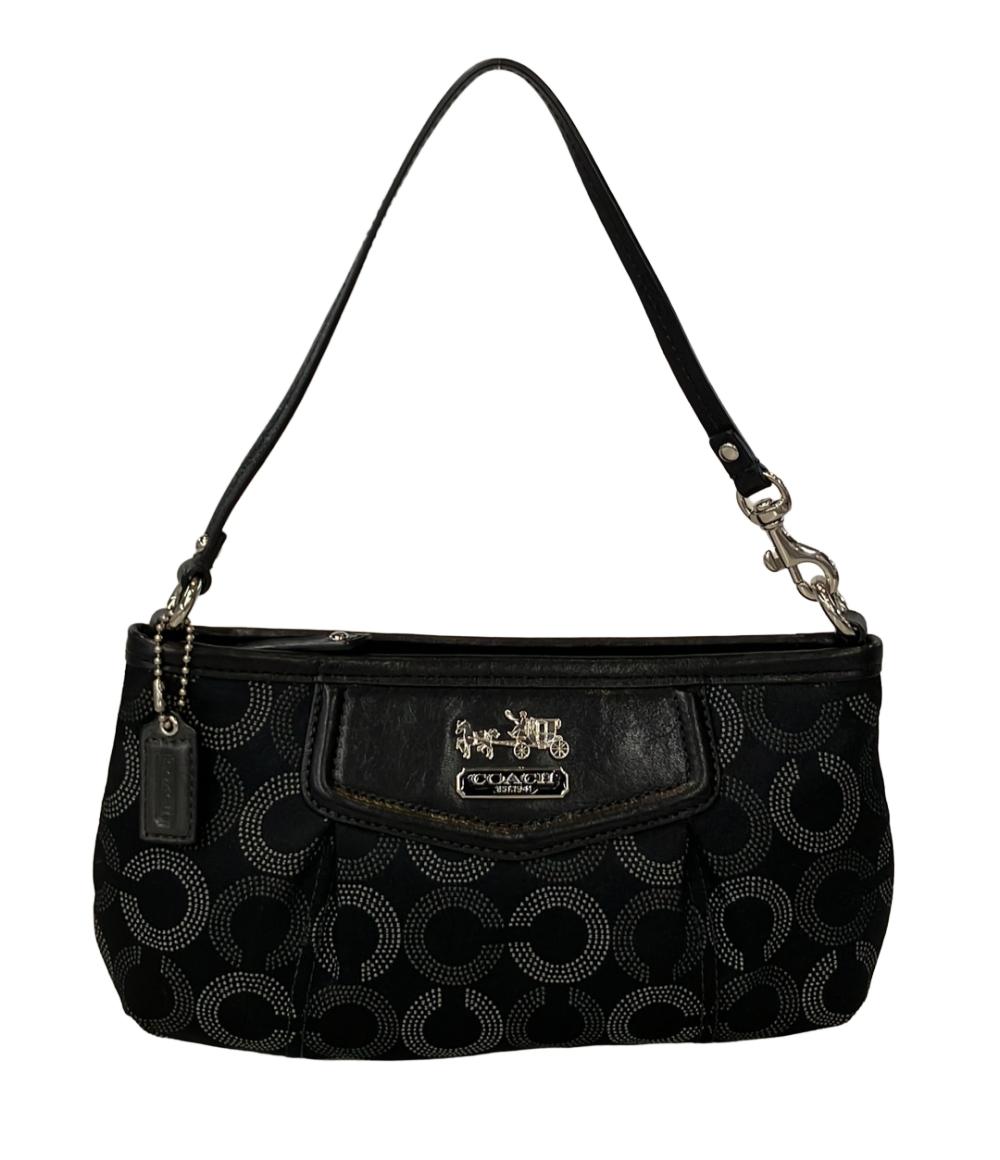美品 COACH ハンドバッグ アクセサリーポーチ オプアート レディース コーチ