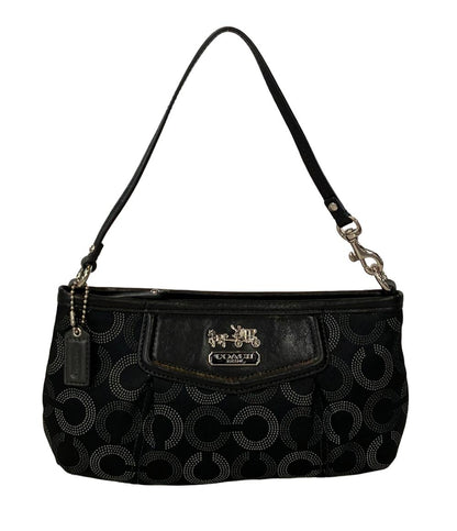 美品 COACH ハンドバッグ アクセサリーポーチ オプアート レディース コーチ