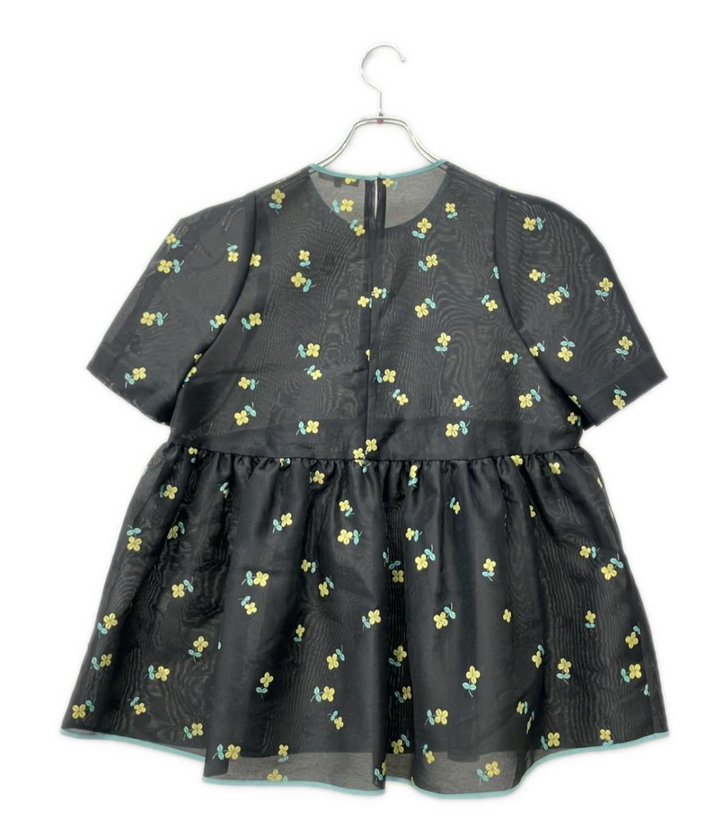 yori 半袖 ラメクローバーパフブラウス レディース SIZE 38 ヨリ yori 半袖 ラメクローバーパフブラウス レディース SIZE 38 ヨリ