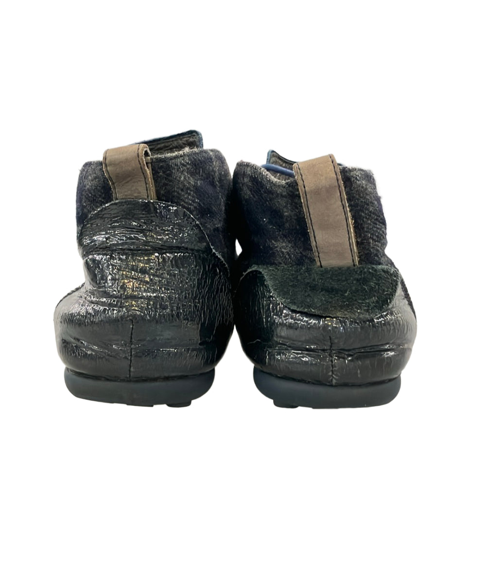 LANVIN en Bleu チャッカブーツ スエード チェック柄 メンズ SIZE 24.5 (XS) ランバンオンブルー