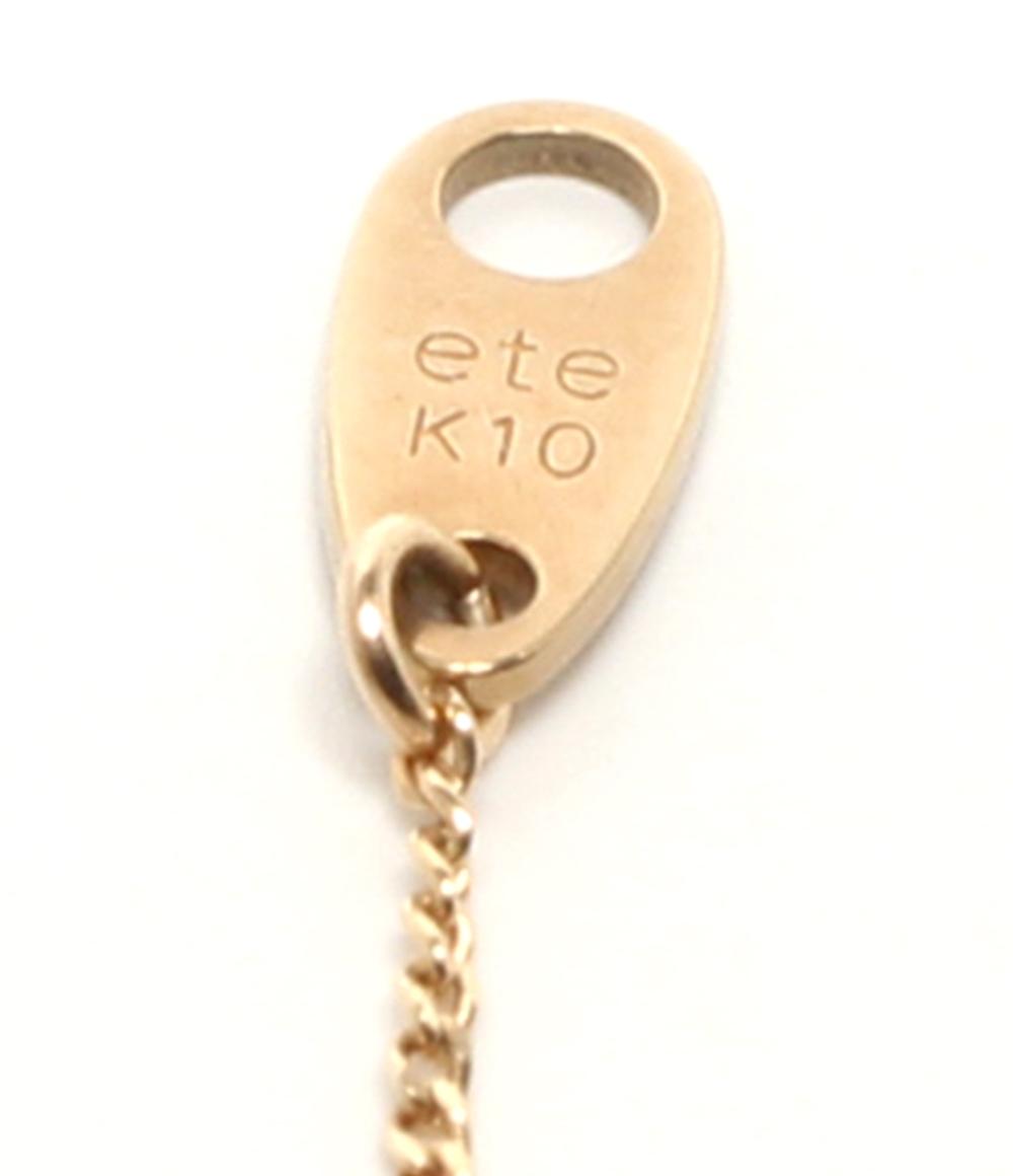 美品 ete ブレスレット K10 ダイヤ 0.02ct オパール レディース エテ