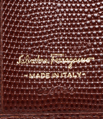 サルヴァトーレフェラガモ 二つ折り財布財布 型押しレザー ヴァラ レディース Salvatore Ferragamo