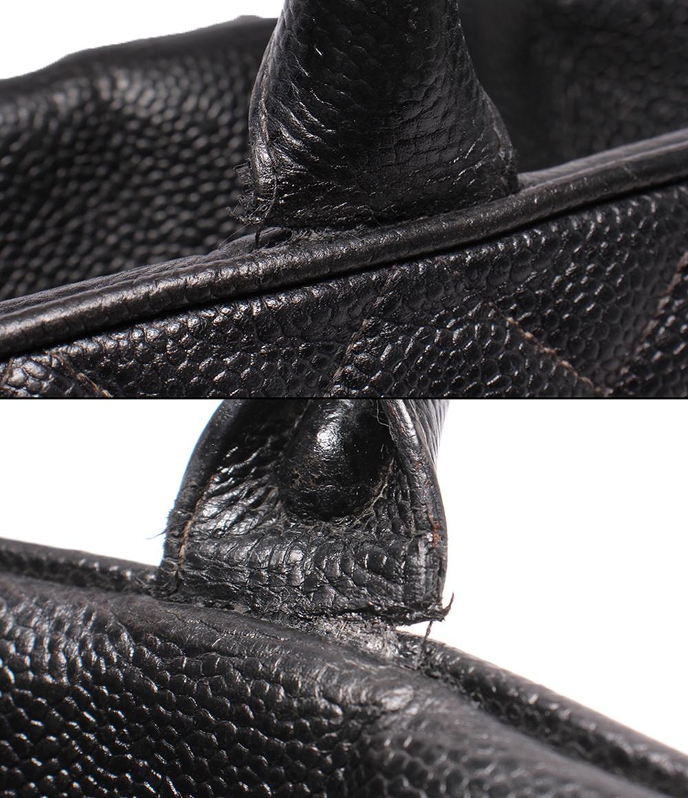 訳あり CHANEL ハンドバッグ ミニボストンバッグ 8番台 キャビアスキン レディース シャネル