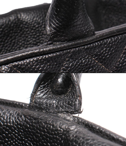 訳あり CHANEL ハンドバッグ ミニボストンバッグ 8番台 キャビアスキン レディース シャネル