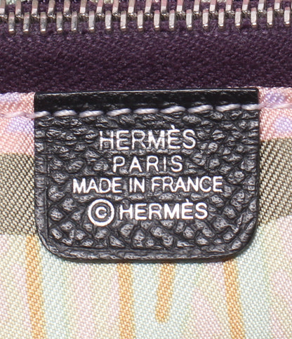 HERMES ラウンドファスナー長財布 シルバー金具 Z刻印 アザップシルクイン メンズ エルメス