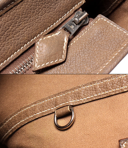 HERMES トートバッグ ショルダーバッグ 肩掛け シルバー金具 ▢M刻印 トワルオフィシエ ガーデンジップ MM レディース エルメス