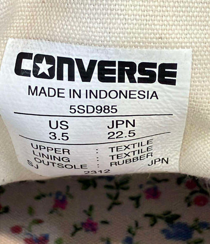 美品 CONVERSE ハイカットスニーカー × アースミュージックアンドエコロジー 花柄 5SD985 レディース SIZE 22.5 (S) コンバース