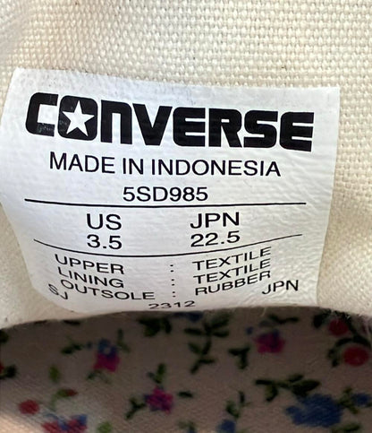 美品 CONVERSE ハイカットスニーカー × アースミュージックアンドエコロジー 花柄 5SD985 レディース SIZE 22.5 (S) コンバース