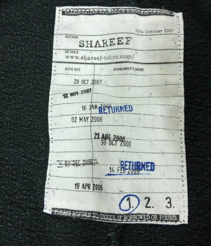 シャリーフ バタフライ柄パイルクルーネックノースリーブTシャツ メンズ SHAREEF