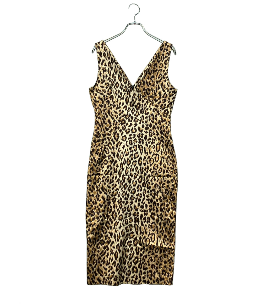 美品 D&G ノースリーブワンピース レオパード レディース SIZE 40 (S) ディーアンドジー