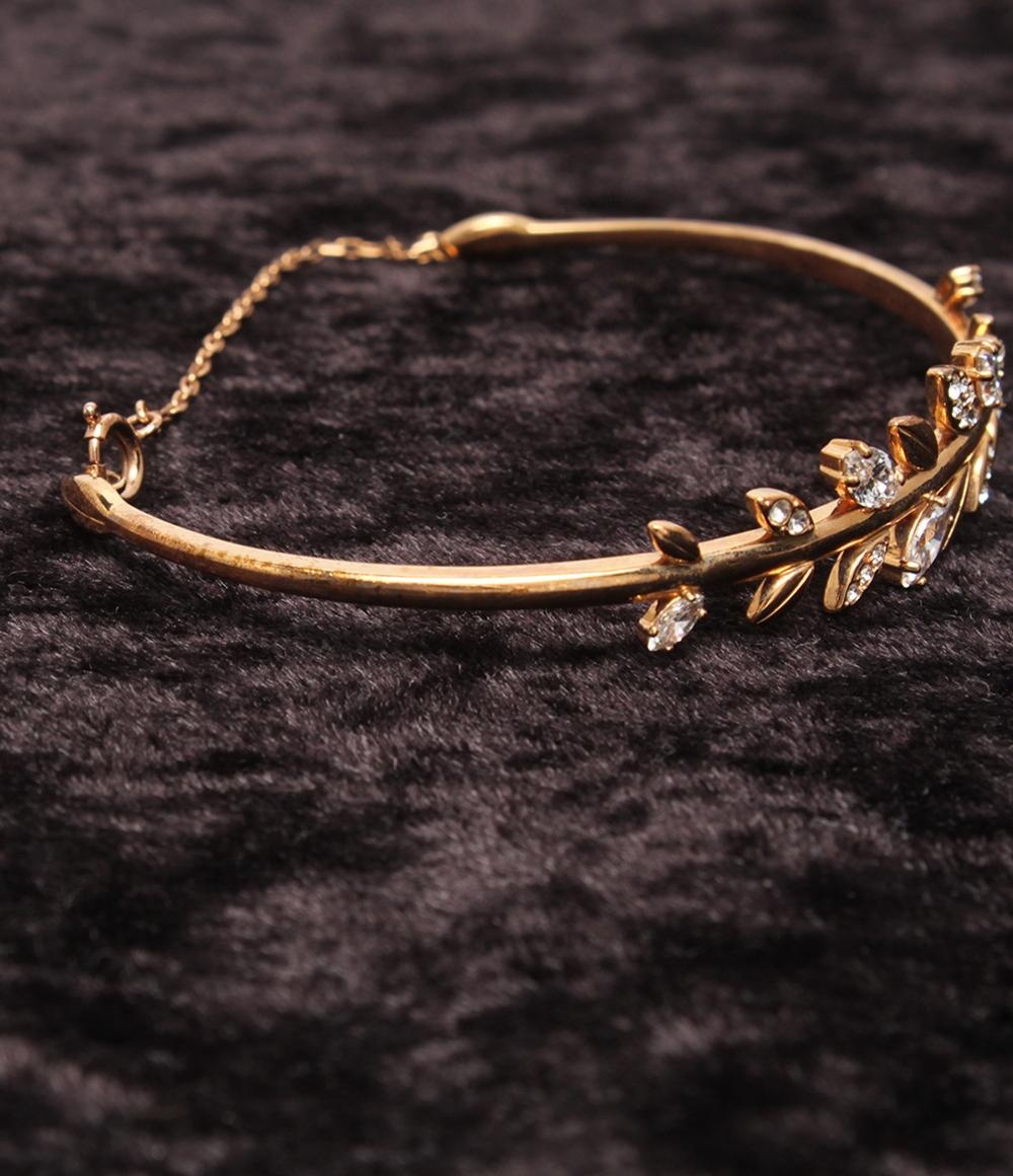 SWAROVSKI バングル リーフモチーフ レディース スワロフスキー