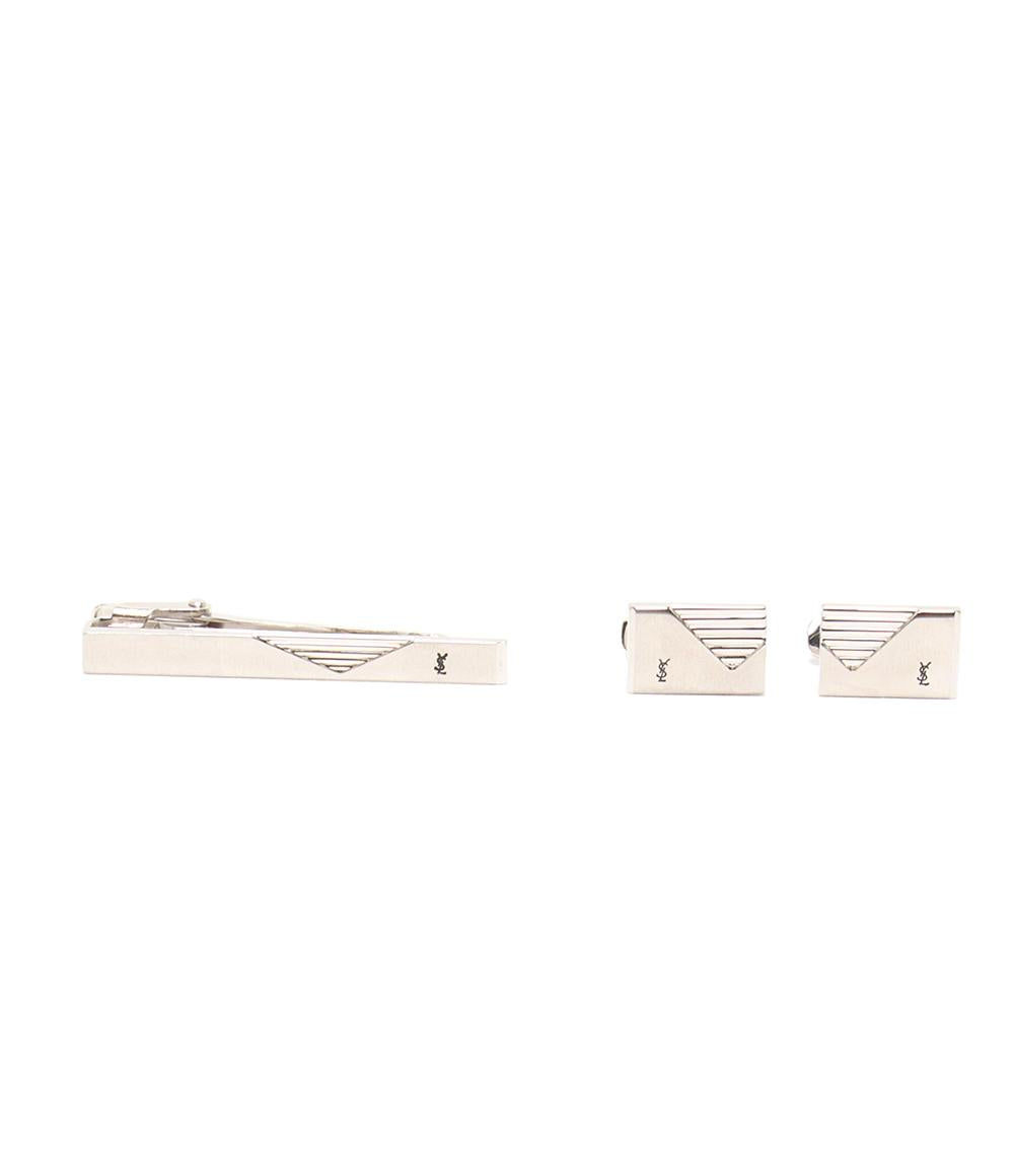 美品 YVES SAINT LAURENT タイピン タイバー カフス 2点セット メンズ イヴ・サンローラン