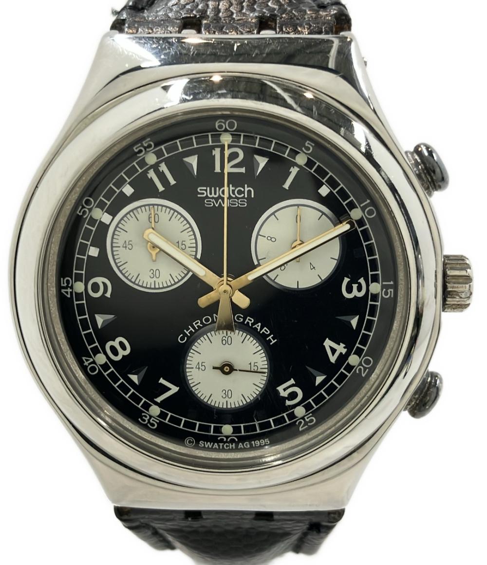 スウォッチ 腕時計 クオーツ ブラック メンズ Swatch