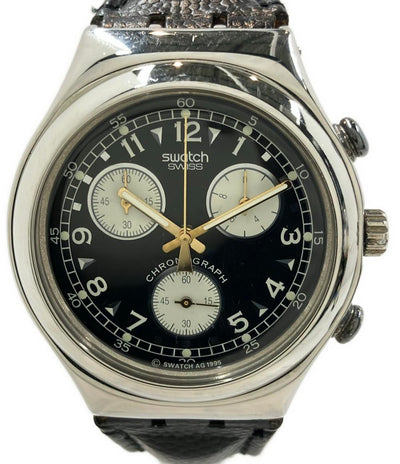 スウォッチ 腕時計 クオーツ ブラック メンズ Swatch