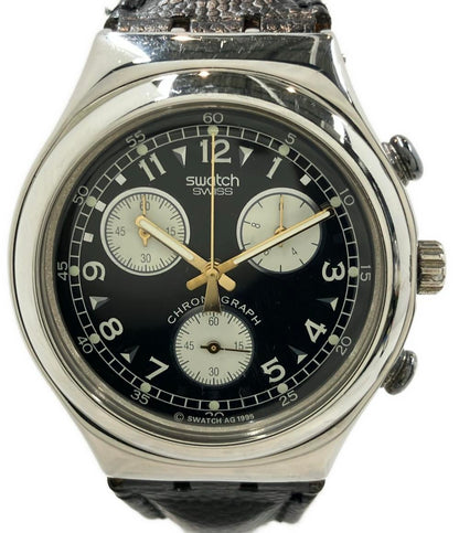 スウォッチ 腕時計 クオーツ ブラック メンズ Swatch