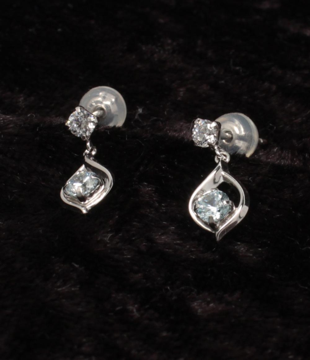 美品 カナルヨンドシー ピアス K10 しずくモチーフ レディース canal4℃