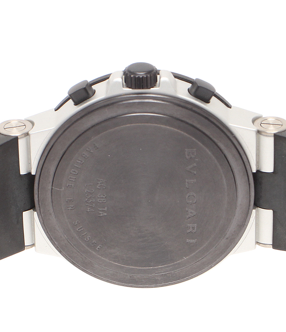 BVLGARI 腕時計 アルミニウム クロノグラフ 自動巻き ブラック AC38TA メンズ ブルガリ