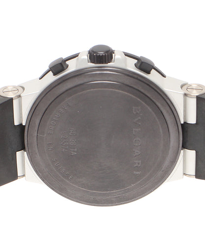 BVLGARI 腕時計 アルミニウム クロノグラフ 自動巻き ブラック AC38TA メンズ ブルガリ