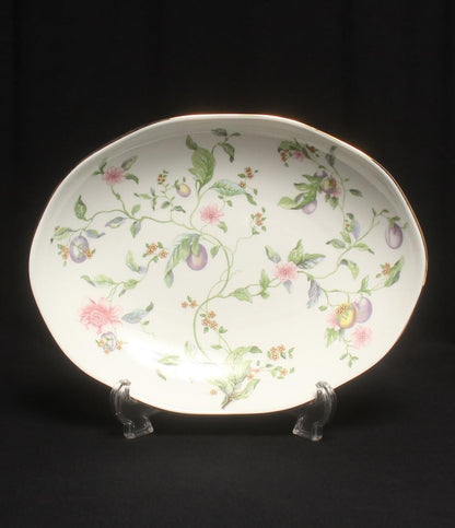 美品 ウェッジウッド オーバルディッシュ 皿 26cm スウィートプラム WEDGWOOD