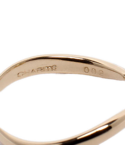 美品 シャリテ リング 指輪 K18 ペリドット ダイヤ 0.02ct レディース CHARITE