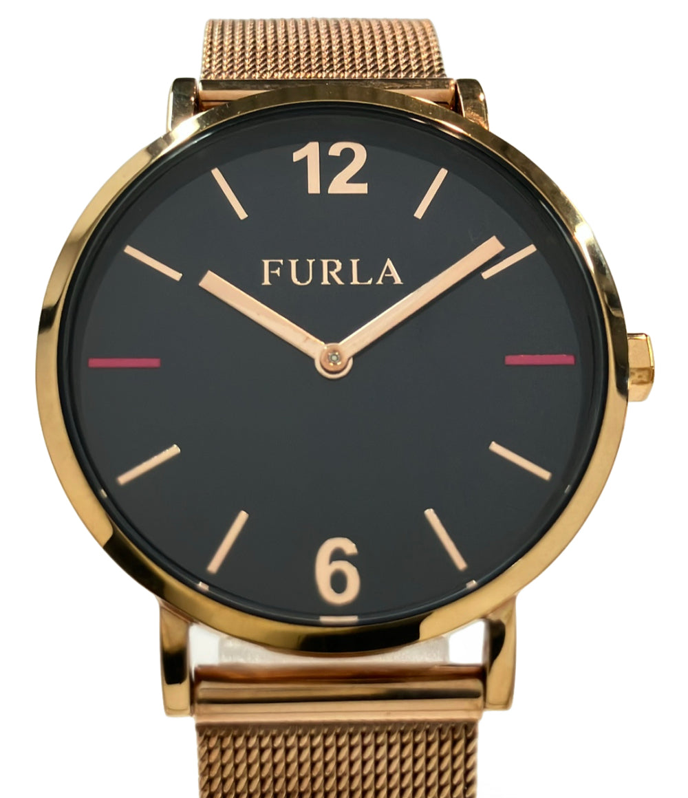 FURLA 腕時計 クオーツ ブラック レディース フルラ