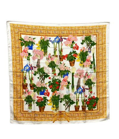 GUCCI スカーフ シルク 100% 花柄 レディース グッチ