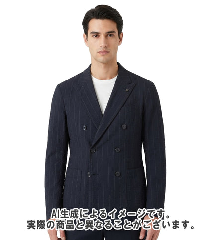 TAGLIATORE ダブルブレストストライプ テーラードジャケット メンズ SIZE 48 タリアトーレ