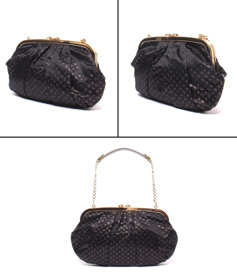 美品 LOUIS VUITTON チェーンハンドバッグ がま口 オモニエール モノグラム サテン M92062 レディース ルイ・ヴィトン