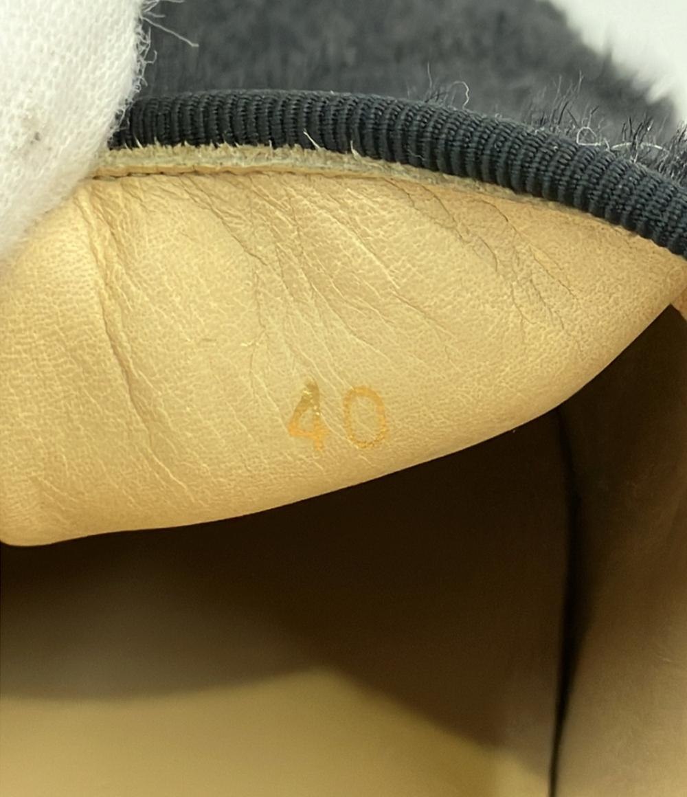 美品 Christian Louboutin スリッポン ハラコ スタッズ Pik Boat メンズ SIZE 40 (S) クリスチャンルブタン